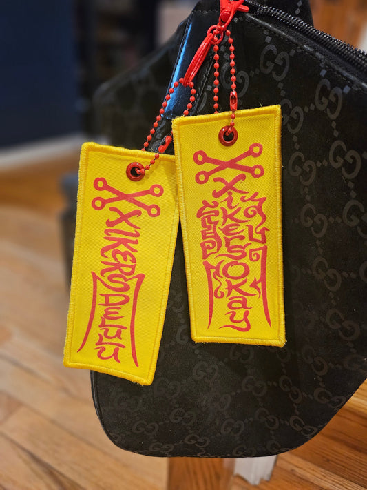 Delulu and OKay bujeok bag charms (xikers fan merch)
